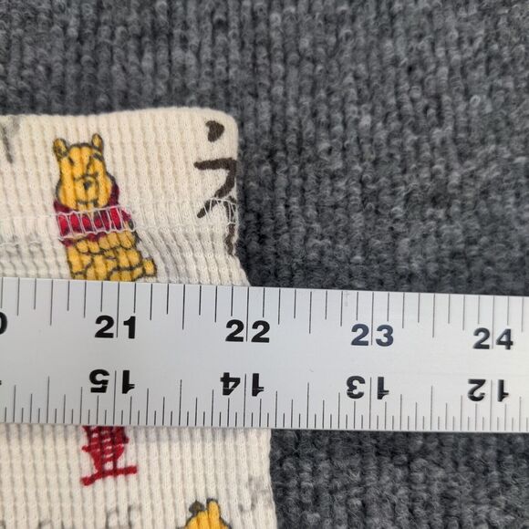 Winnie The Pooh Womens All Over Print Waffle Knit Lounge Pajama Pants White L/XL - Picture 12 of 13